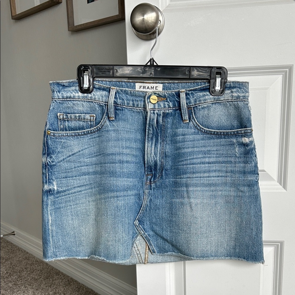 Frame Denim Light Blue Skirt